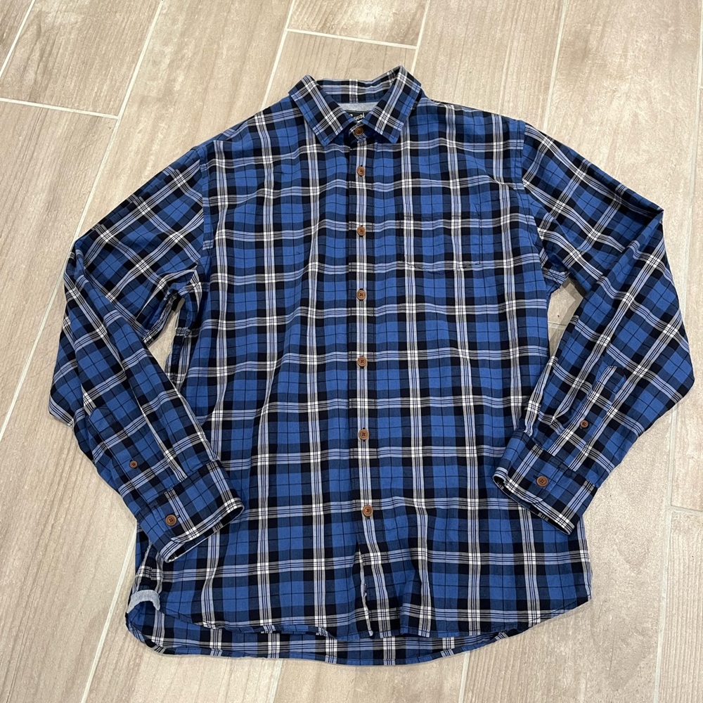 Grayers Button Up Shirt Men’s Size XL Plaid Blue